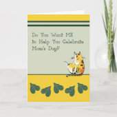 Moederdag Kaart voor moeder met kat (Voorkant)