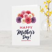 Moederdag kaart voor moeders en dochters (Gele Bloem)