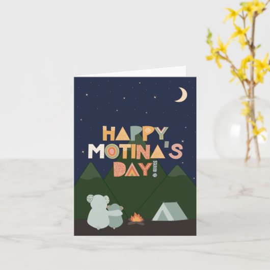 Moederdag Kaart voor Motina (Gele Bloem)