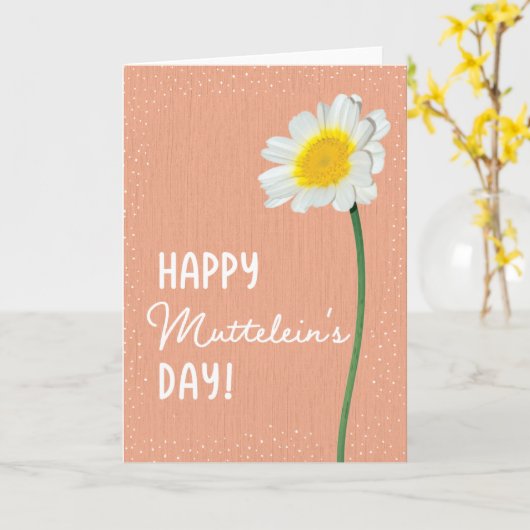 Moederdag Kaart voor Mutteleïne (Gele Bloem)