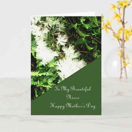 Moederdag Kaart voor nichtje (Gele Bloem)