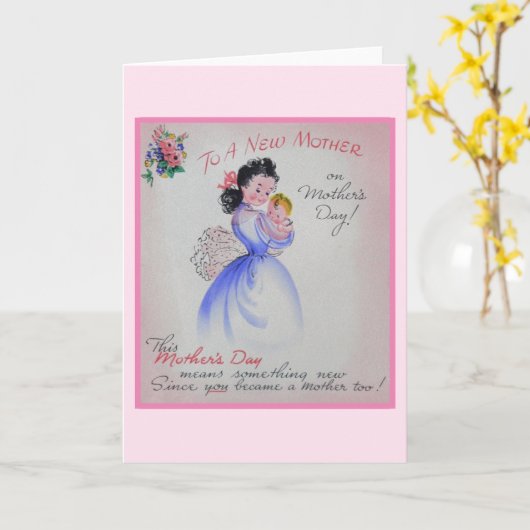  Moederdag Kaart voor nieuwe moeder (Gele Bloem)