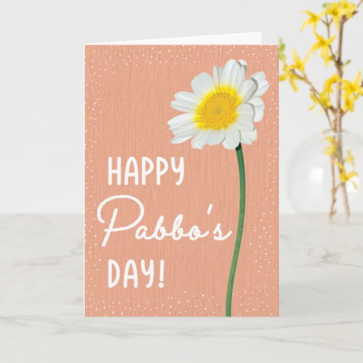 Moederdag Kaart voor Pabbo (Gele Bloem)