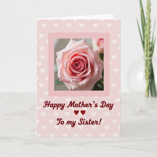 Moederdag kaart voor Rose van haar broer of zus (Voorkant)