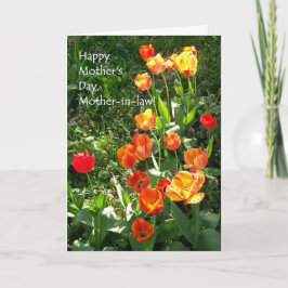 Moederdag Kaart voor schoonmoeder - Tulpen