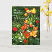 Moederdag Kaart voor schoonmoeder - Tulpen (Gele Bloem)