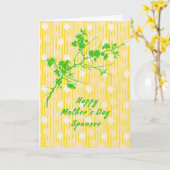 Moederdag Kaart voor Sponsee (Gele Bloem)