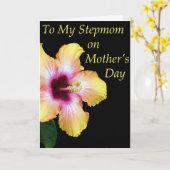 Moederdag Kaart voor Step Mom (Gele Bloem)
