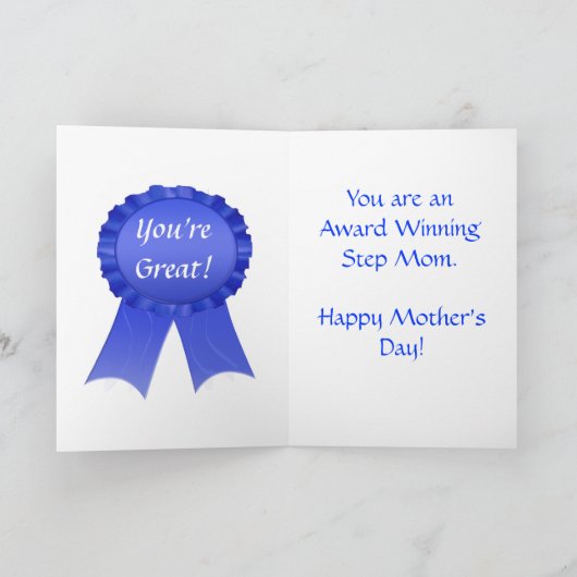 Moederdag Kaart voor Stepmoms - Amazing Step Mom (Binnen)