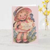  Moederdag Kaart voor tante (Gele Bloem)