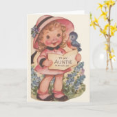  Moederdag Kaart voor tante (Gele Bloem)