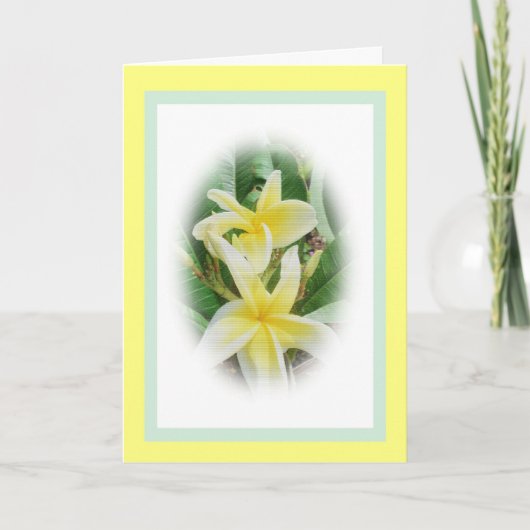 Moederdag Kaart voor tante, Gele Bloemen (Voorkant)