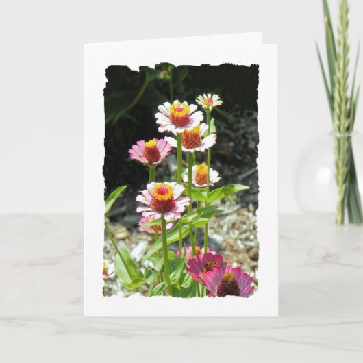 Moederdag Kaart voor tante, kleurrijke bloemen (Voorkant)