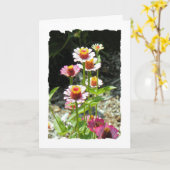 Moederdag Kaart voor tante, kleurrijke bloemen (Gele Bloem)