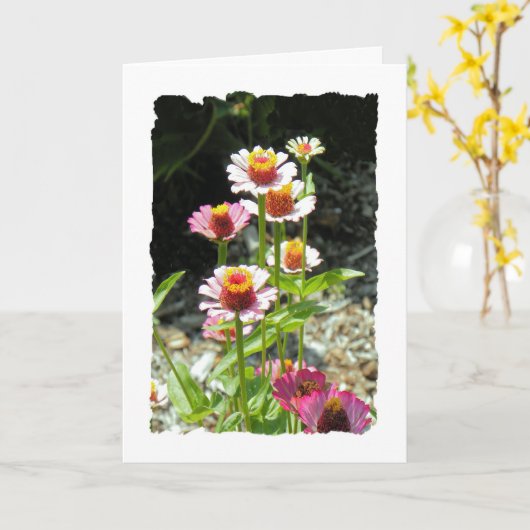 Moederdag Kaart voor tante, kleurrijke bloemen (Gele Bloem)