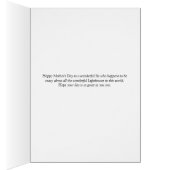 Moederdag Kaart voor Zis met vuurtoren (Binnen (Rechts))