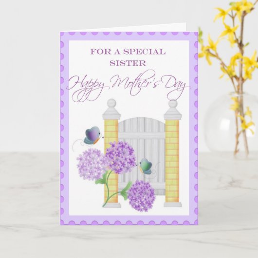 Moederdag Kaart voor zuster (Gele Bloem)