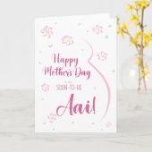 Moederdag Kaart voor Zwangere Aai (Gele Bloem)