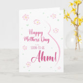 Moederdag Kaart voor Zwangere Ahm (Gele Bloem)