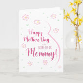 Moederdag Kaart voor zwangere mama (Gele Bloem)