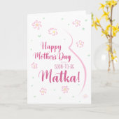 Moederdag Kaart voor zwangerschap (Gele Bloem)