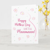 Moederdag Kaart voor zwangerschap (Gele Bloem)