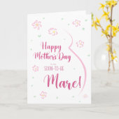 Moederdag Kaart voor Zwangerschap Mare (Gele Bloem)