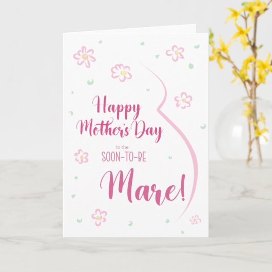 Moederdag Kaart voor Zwangerschap Mare (Gele Bloem)