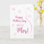 Moederdag Kaart voor Zwangerschap Mor (Gele Bloem)