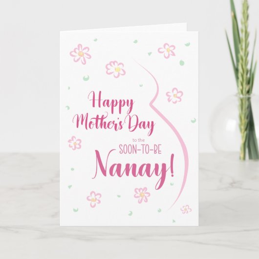 Moederdag Kaart voor Zwangerschap Nanay (Voorkant)