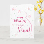 Moederdag Kaart voor zwangerschap Nëna (Gele Bloem)