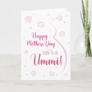 Moederdag Kaart voor Zwangerschap Ummi