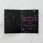 Moederdag Kaart w / Alien in een ruimteschip (Binnen)