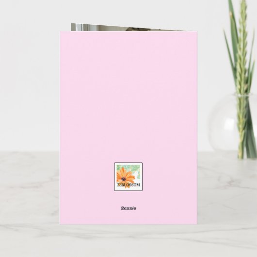 Moederdag kaart waterverf eenvoudig elegant (Achterkant)