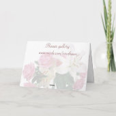 Moederdag kaart - Witte lelies en roze rozen (Achterkant)