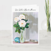 Moederdag Kaart Witte Rozen (Voorkant)