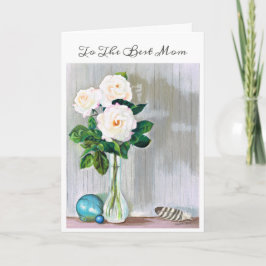 Moederdag Kaart Witte Rozen