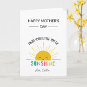 Moederdag kaart zonneschijn (Gele Bloem)
