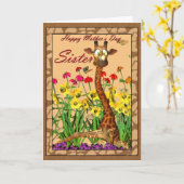 Moederdag Kaart, zus Kaart (Gele Bloem)