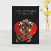 Moederdag Kaart, zus Kaart (Gele Bloem)