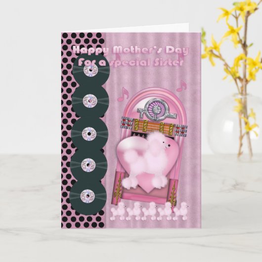 Moederdag kaart, zuster kaart (Gele Bloem)