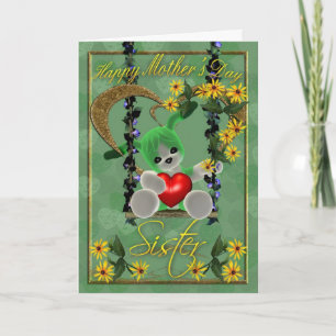 Moederdag kaart, zuster kaart