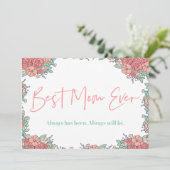 Moederdag kaarten Botanische Cute Sentimental (Staand voorkant)