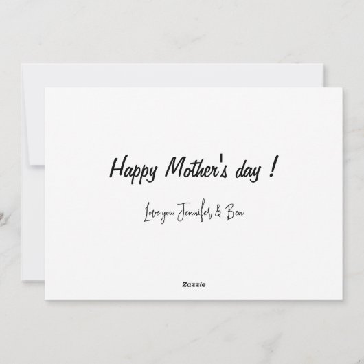 Moederdag kaarten Botanische Cute Sentimental (Achterkant)