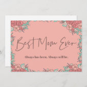 Moederdag kaarten Botanische Cute Sentimental (Voorkant / Achterkant)