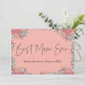 Moederdag kaarten Botanische Cute Sentimental (Staand voorkant)