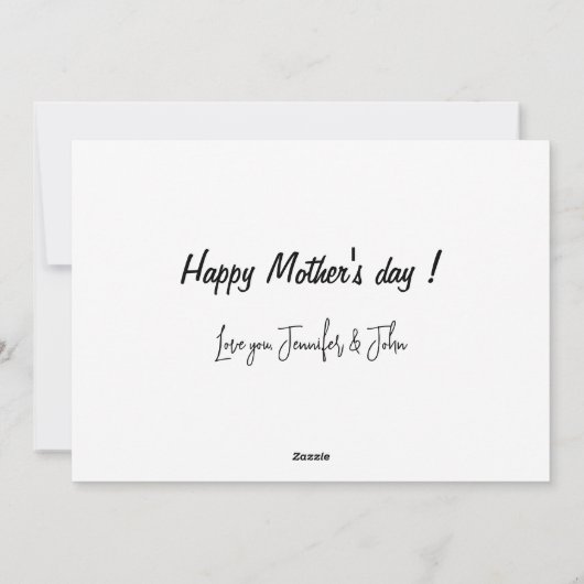 Moederdag kaarten Botanische Cute Sentimental (Achterkant)