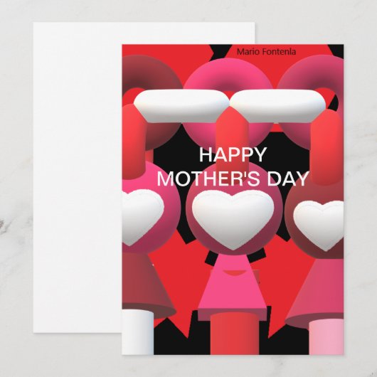 Moederdag-kaarten Feestdagenkaart (Voorkant / Achterkant)