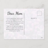 Moederdag Kaarten, Gift, Foto lila bloem, Feestdagenkaart (Achterkant)