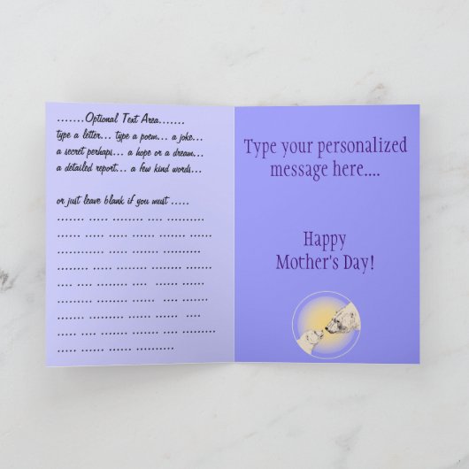 Moederdag Kaarten Polar Beer Wenskaart (Binnen)